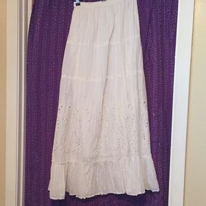 White Maxi Skirt NWOT